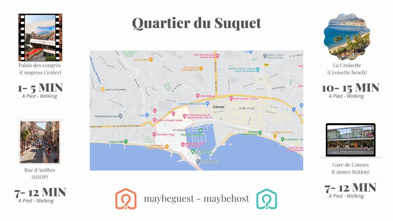 C004-Cosy Studio Proche La Croisette Et Le Suquet カンヌ エクステリア 写真
